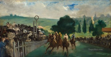  impresionismo Pintura Art%C3%ADstica - Hipódromo cerca de París Realismo Impresionismo Edouard Manet